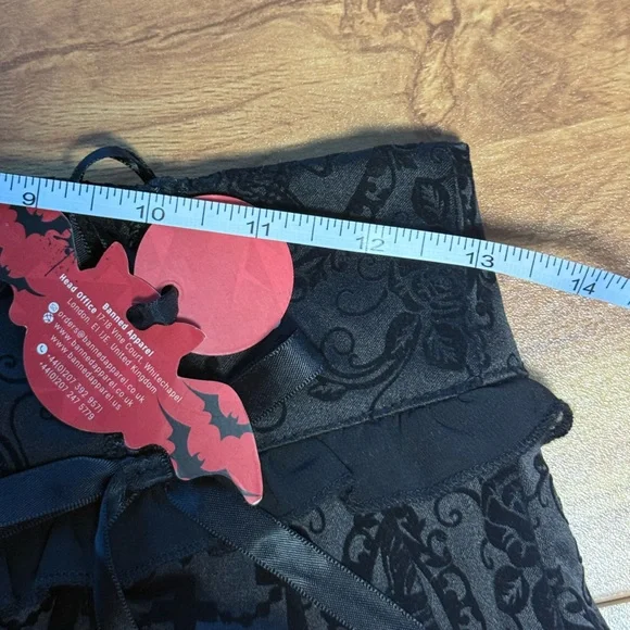 Gothic Skull Black Patterned High-Low Skirt NWT - Picture 8 of 8